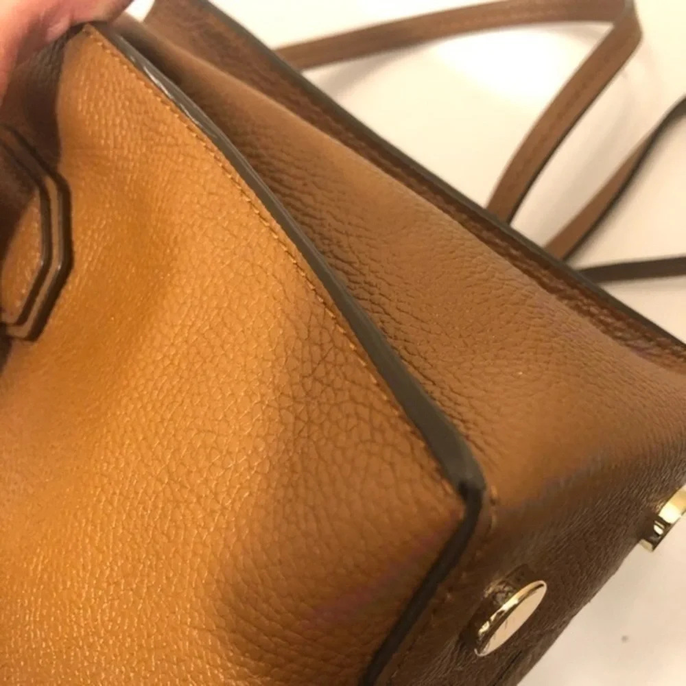 Michael Kors brown leather mini convertible bag